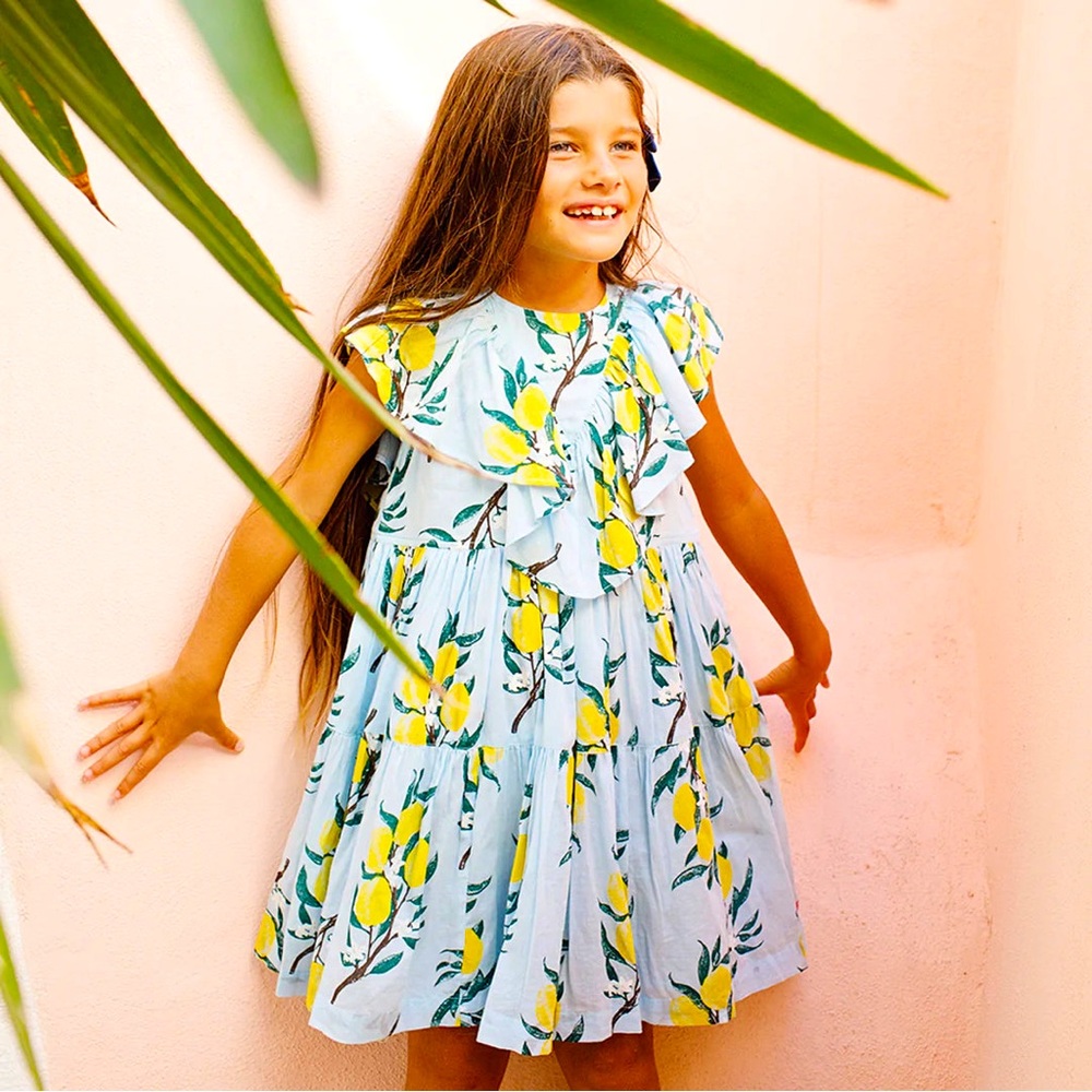Raphaela Dress: Lemon Branch